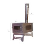 Krom Katlanır Çadır Sobası Çift Camlı