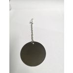 Krom Kırılmaz Yuvarlak Ayna - Kuş Oyuncağı (6 Cm Çap)