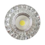 Krom Kristal Cam Sıva Altı Spot Cob Led Armatür Beyaz Işıklı