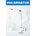 Krom Lüx Kare Eviye Batarya Çeşmesi