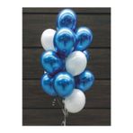 Krom Mavi - Pastel Beyaz Renk Balon 15 ADET