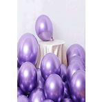 Krom Metalik Mor Balon 10 Adet