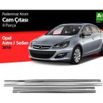 Krom Opel Astra J Sedan 4 Parca Krom Cam Çıtası - Renkli