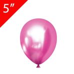 Krom Parlak Balon 5 İNÇ - 25 Adet Pembe