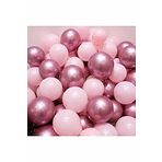 Krom Pembe Ve Makaron (Pastel) Pembe Renk Balon 20 ADET