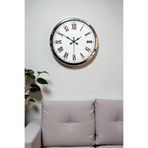 Krom Roma Rakamlı 40 Cm Metal Modern Duvar Saati