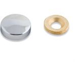 Krom Vida Kapama Vida Deliği Kapatma Tapası 15 mm (10 Adet) - Mobilya Hırdavatı