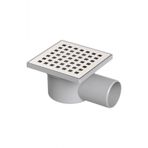 Krom Yer Sifonu Yer Süzgeci10x10x50 Yandan Çıkışlı