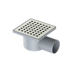 Krom Yer Süzgeci 10X10x50 Krom Yer Süzeci Yandan Çıkışlı