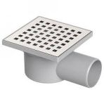 Krom Yer Suzgecı Klapelı 10 X 10 Cm Ø 50 Plastık Cerceve Yandan Cıkıs Yer Sıfonu ( Beyco)
