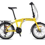 KRON FD 2100 KATLANIR BİSİKLET 20 JANT 21 VİTES MEKANİK DİSK FREN SARI-SİYAH(KRN24-052)(GREENWAY BİSİKLET)