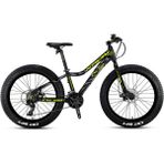 Kron FXC 500 Fat Bike Mekanik Disk 24 Jant Profesyonel Siyah Sarı Dağ Bisikleti