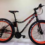 KRON FXC 500 FATBIKE 24 JANT 21 VİTES MEKANİK DİSK FREN MAT SİYAH NEON TURUNCU GRİ(KRN021-583)(GREENWAY BİSİKLET)-
