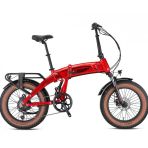 Kron Loop Armour 20" 350Watt Jant Fat Bike Elektrikli Katlanır Bisiklet 36V-14,5Ah Kırmızı Siyah