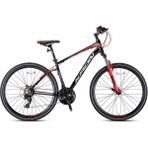 Kron Tx 100 28 Jant 21 Vites Mekanik Disk Fren 18" Siyah-Gri-Kırmızı