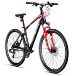 KRON TX 100 - 28 Jant Trekking Bisiklet - 18 Kadro- 21 Vites - M.DISC - Siyah-Gri/Kırmızı Bisiklet