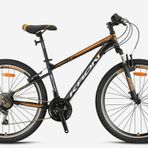 Kron VORTEX 4.0 24 Jant V FREN 21 Vites Dağ Bisikleti 14"- MAT SİYAH GRİ NEON TURUNCU(GREENWAY BİSİKLET)