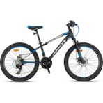 Kron Xc 75 M.disk 24 Jant Bisiklet & Shimano Kelebek Vites - 8-12 Yaş - Mat Siyah - Turkuaz