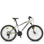 Kron XC 75 MTB 13' 24 Jant 21 Vites M.Disc Mat Gri Siyah Neon Sarı Dağ Bisikleti