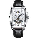 Kronen&söhne Cube Tourbillon Mekanik Otomatik Erkek Kol Saati - Gümüş - Siyah