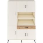 Kronos Dolap 10 Raflı Tek Çekmeceli 6 Kapaklı 132X59X195 Aytaşı-Aytaşı/çam - Krem
