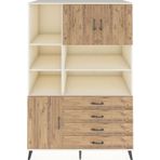 Kronos Dolap 8 Raflı 4 Çekmeceli 3 Kapaklı 132x59x195 Aytaşı-Çam/Çam