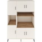 Kronos Dolap 9 Raflı 6 Kapaklı 132X59X195 Aytaşı-Aytaşı/çam - Krem