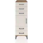 Kronos Dolap Tek Raflı 5 Çekmeceli Tek Kapaklı 44X59X134 Çam-Aytaşı - Atlas Çam
