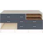 Kronos Konsol 2 Raflı 7 Çekmeceli 220x59x99 Aytaşı-Çam/Antrasit
