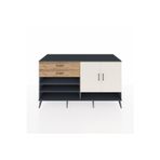 Kronos Konsol 4 Raflı 2 Çekmeceli 2 Kapaklı 176x59x99 Antrasit-Aytaşı/Çam