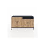 Kronos Konsol 6 Raflı 4 Kapaklı 176x59x99 Antrasit-Çam/Antrasit