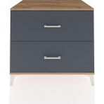 Kronos Şifonyer 2 Çekmeceli 88X59X80 Çam-Antrasit - Atlas Çam
