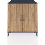 Kronos Şifonyer 2 Kapaklı 88X59X96 Antrasit-Çam