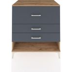 Kronos Şifonyer 3 Çekmeceli 88X59X96 Çam-Antrasit - Atlas Çam