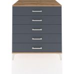 Kronos Şifonyer 5 Çekmeceli 88X59X96 Çam-Antrasit - Atlas Çam