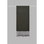 Kroren İpek Görünümlü Şal - Siyah - Haki