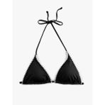 Kroşe Detaylı Üçgen Bikini Üst