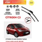 Kruger Citroen C3 Sileceği Silgeç Silgi Takımı 2008 Model Araç Için (Aparatsız) Direk Montaj
