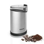 Krups Fast Touch GX204D elektrikli kahve değirmeni, paslanmaz çelik, 200 Watt güç, siyah, 75 g