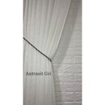 Kruvaze Perde Tül Fon Toplama Halat Kordon Braçol 300 Cm (1 ADET) Antrasit-Gri 300 cm