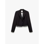 Kruvaze Yaka Uzun Kollu Crop Blazer Ceket