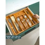 Kry Ayarlanabilir Bambu Kaşıklık Organizer – Açılır Kapanır Çekmece Içi Kaşıklık Düzenleyici - 34 x 44 cm