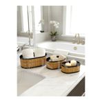 KRY Bambu 3’lü Oval Düzenleyici Kutular – Banyo & Ev İçi Şıklık