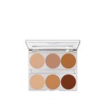 Kryolan Dual Finish Kuru Veya Islak Uygulanabilen Yumuşak 6 Renkli Pudra Fondöten