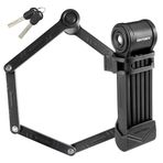 Kryptonite Keeper 510 Katlanır Bisiklet Kilidi, Kompakt Hafif, güvenli Hırsızlığa karşıtı bisiklet kilidi 2 Anahtar ve E-Bisikletler Scooter Yol Dağ Bisikletleri için aparat, 100 cm, Siyah