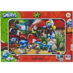 KS Games 24 Parça Şirinler Frame Puzzle - Çocuklar Için Eğitici Yapboz