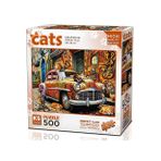 Ks Games 500 Parça Araba Üstündeki Kediler Puzzle - Serhat Filiz