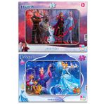 Ks Games Frozen Elsa ve Sindirella 24 parça Puzzle/Yapboz Seti