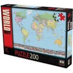 KS Games Ks Puzzle 11332 Dünya Siyasi Haritası 200 Parça Puzzle