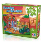 Ks Games Sunrise On The Farm 12 Parca Puzzle